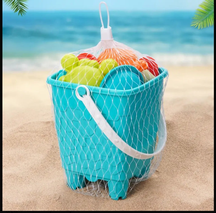 Kids Beach Sand Play Toy Set with Bucket, Watering Can & Tools
