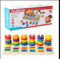 Rainbow Stacking & Colour Matching Peg Board Toy for Kids