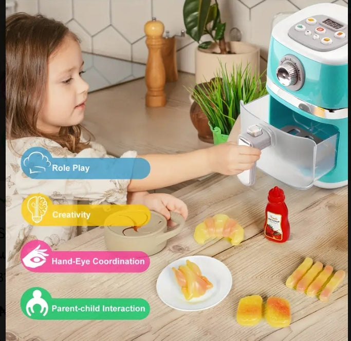 Kids Pretend Kitchen Air Fryer Play Set