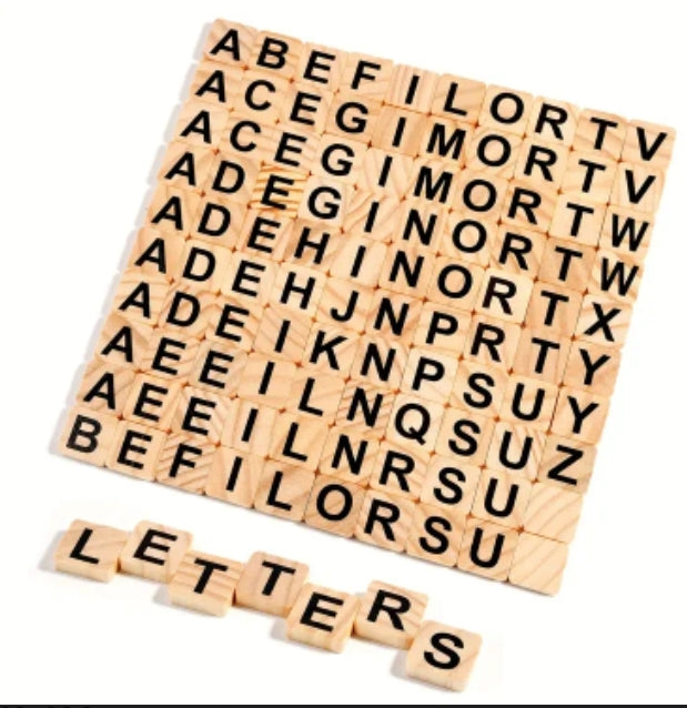 Wooden Alphabet Letter Blocks Learning Set for Kids