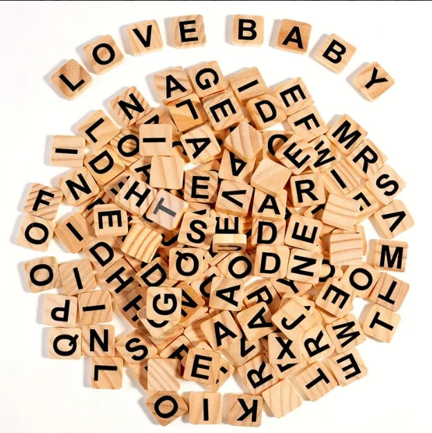Wooden Alphabet Letter Blocks Learning Set for Kids