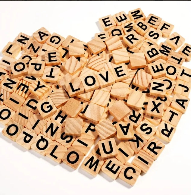 Wooden Alphabet Letter Blocks Learning Set for Kids