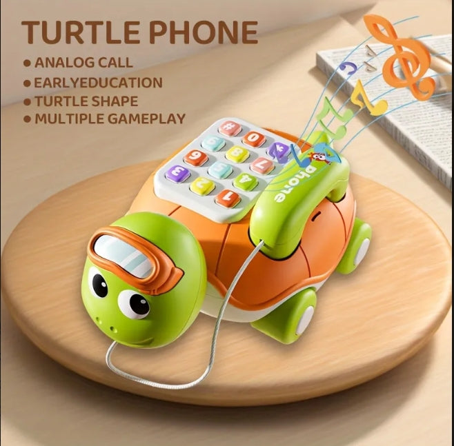 Turtle Phone Pull-Along Learning Toy