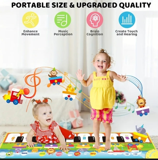 Kids Musical Piano Play Mat with Animal Sounds