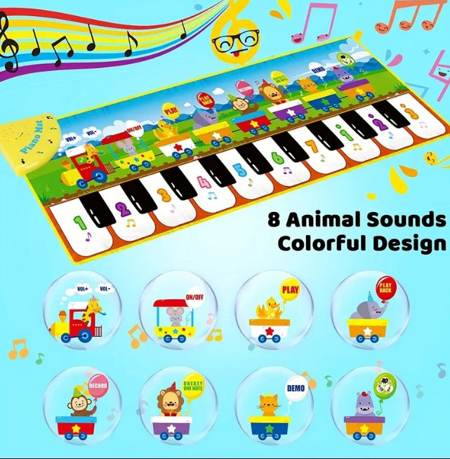 Kids Musical Piano Play Mat with Animal Sounds