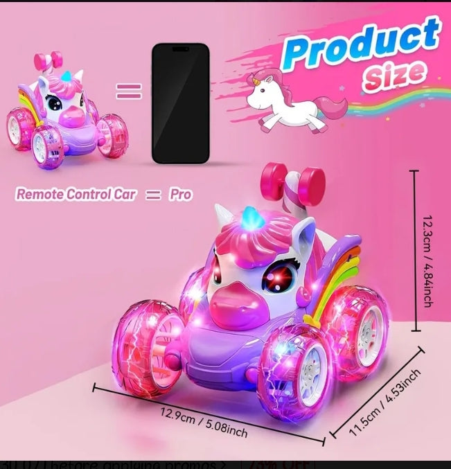 Unicorn LED Stunt Remote Control Car (USB Rechargeable)