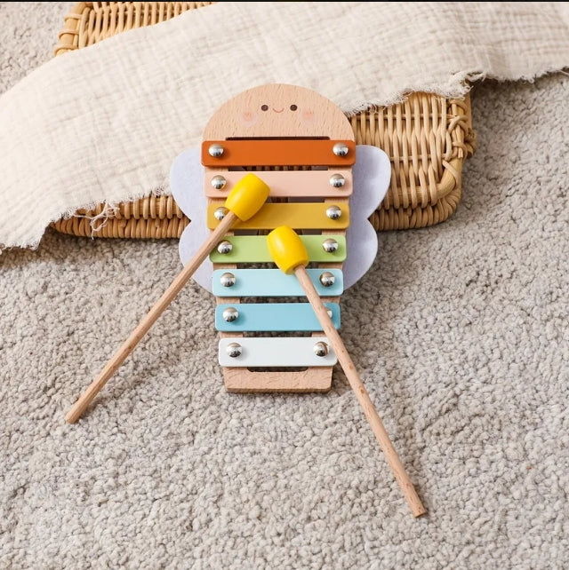 Bee-Themed Wooden Xylophone Musical Toy for Kids
