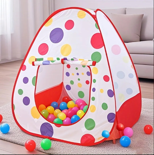 Polka Dot Pop-Up Play Tent & Ball Pit for Kids