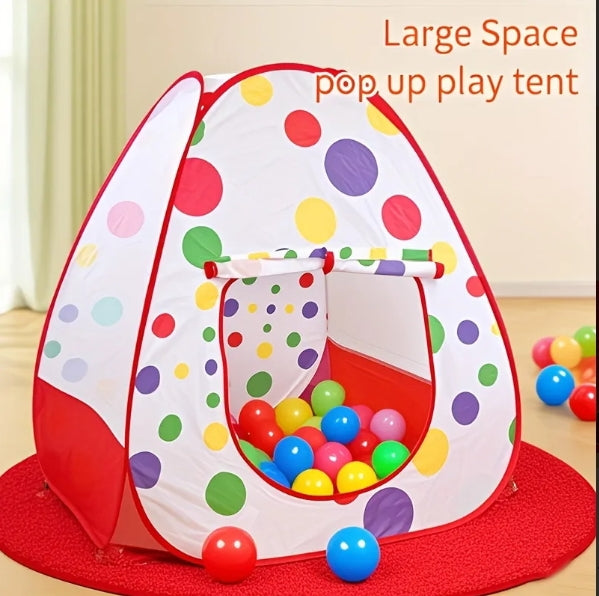 Polka Dot Pop-Up Play Tent & Ball Pit for Kids