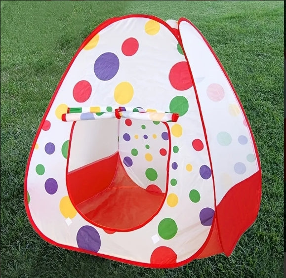 Polka Dot Pop-Up Play Tent & Ball Pit for Kids