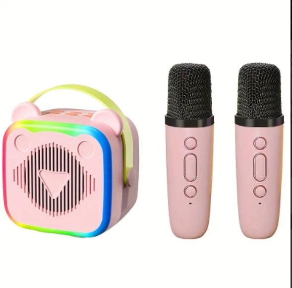 Multifunctional Kids Karaoke Machine with Dual Microphones & LED Lights