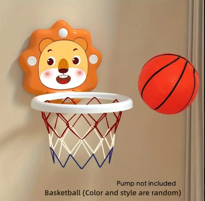 Lion Themed  Wall-Mounted Kids Basketball Hoop