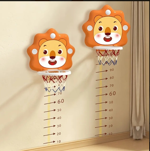 Lion Themed  Wall-Mounted Kids Basketball Hoop