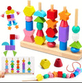Wooden Shape Sorting & Stacking Magic Game (Montessori Learning Toy)