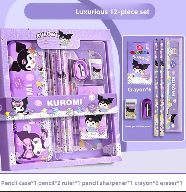 Cute Character 12-Piece Kids Stationery Gift Set (Kuromi)