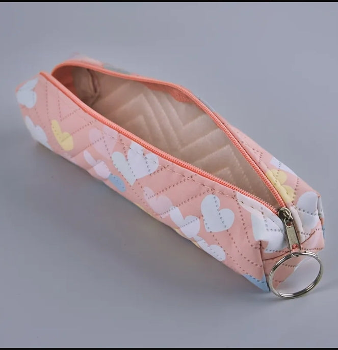 Heart Quilt Mini Pencil Pouch for Kids