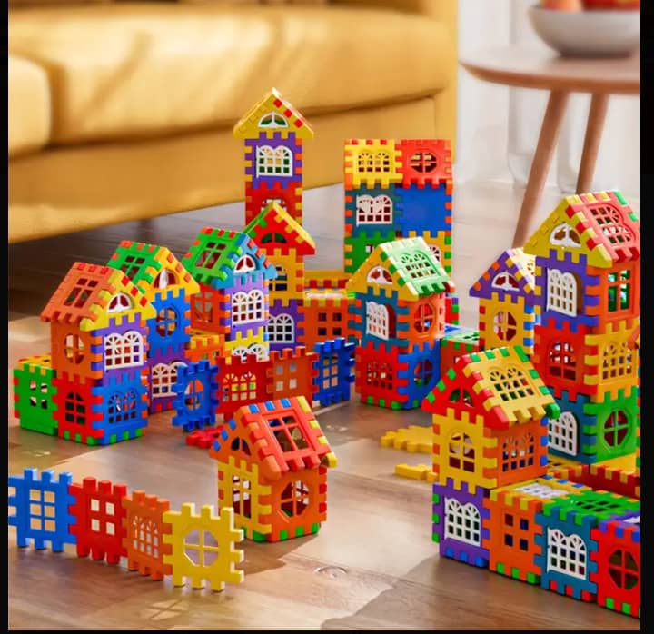 Large House Building Blocks Construction Set for Kids