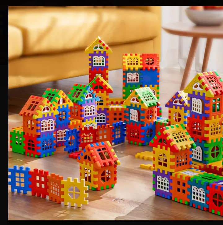 Large House Building Blocks Construction Set for Kids