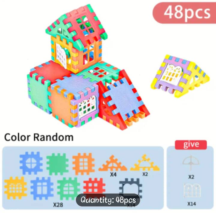 Large House Building Blocks Construction Set for Kids