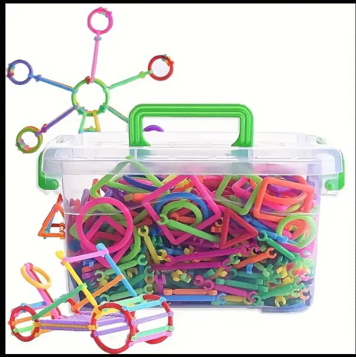 Creative Construction Sticks & Shapes Building Set for Kids