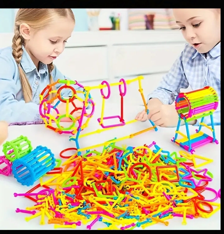 Creative Construction Sticks & Shapes Building Set for Kids